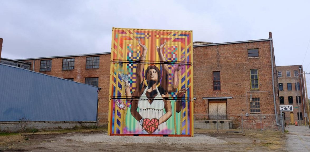 Grace: 3 shipping containers turned into huge mural in Omaha's Millwork